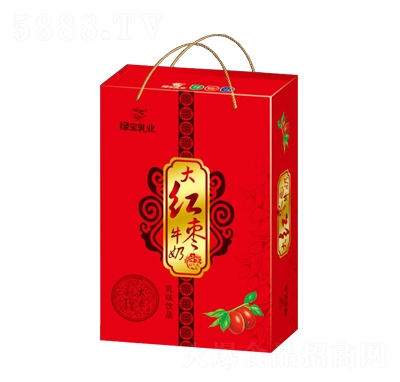 綠寶乳業(yè)大紅棗牛奶乳味飲品木質(zhì)禮盒裝