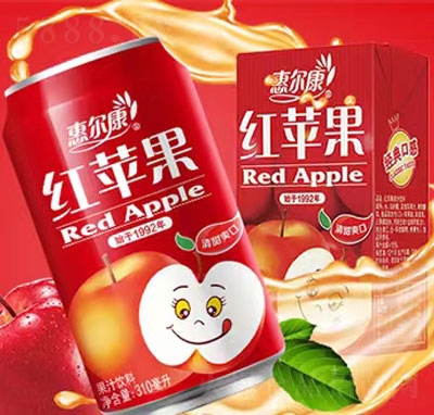 惠爾康紅蘋(píng)果果汁飲料招商代理310ml