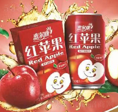 惠爾康紅蘋(píng)果果汁飲料招商代理批發(fā)310ml