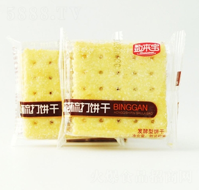 數(shù)來寶雪白梳打餅干休閑零食