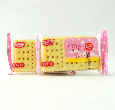 數(shù)來寶雪白蘇打餅干(芝麻味)休閑零食