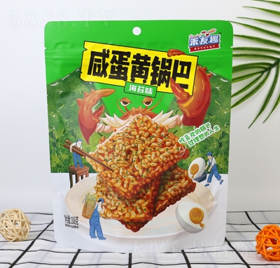 禾友趣咸蛋黃鍋巴零食海苔味108克