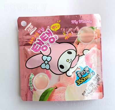 三麗鷗40g桃子果汁軟糖休閑零食